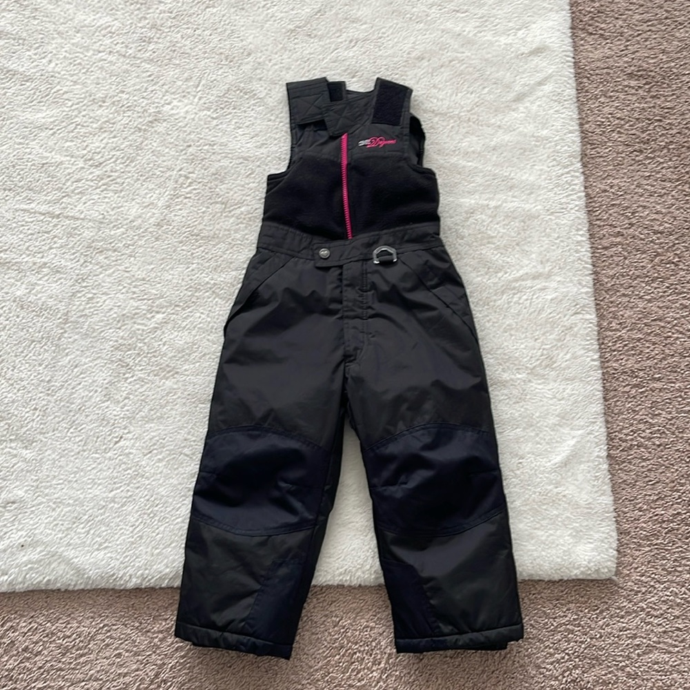 Toddler girl snow/ski/snowboarding overalls suit.